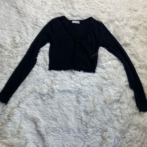 Haley & June Button Front Ribbed long sleeve top